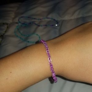 purple glass bead bracelet!